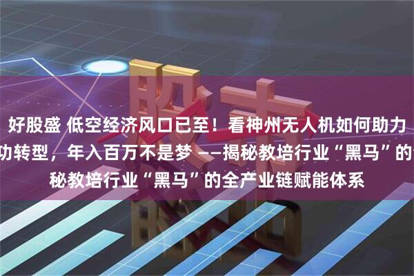 好股盛 低空经济风口已至！看神州无人机如何助力驾校老板3个月成功转型，年入百万不是梦 ——揭秘教培行业“黑马”的全产业链赋能体系